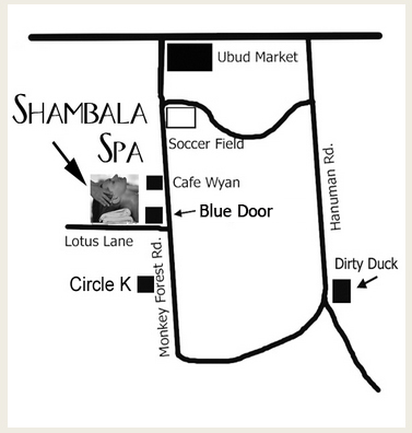 map to Shambala Spa